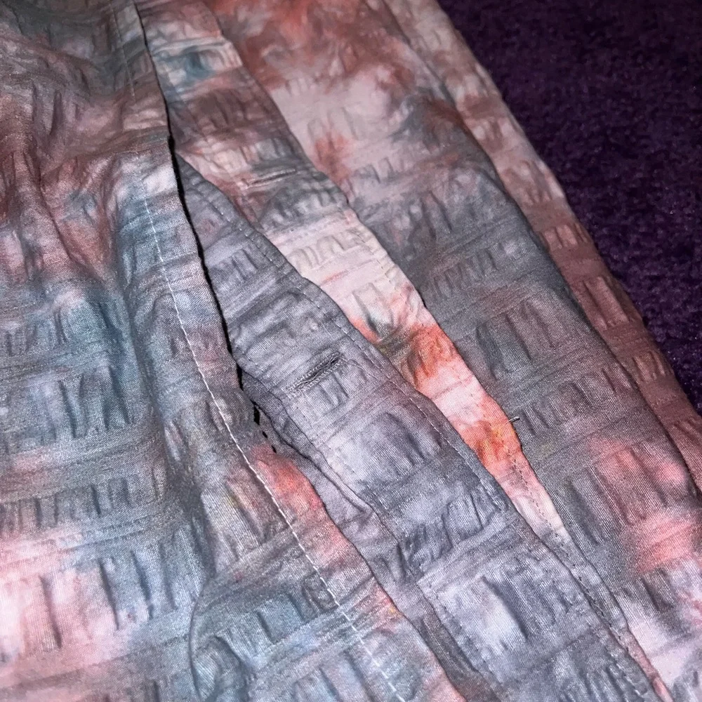 Bloomcraft Hippie Tie-Dye Boho Textured Cotton Blend Shower Curtain 68”x70” in
